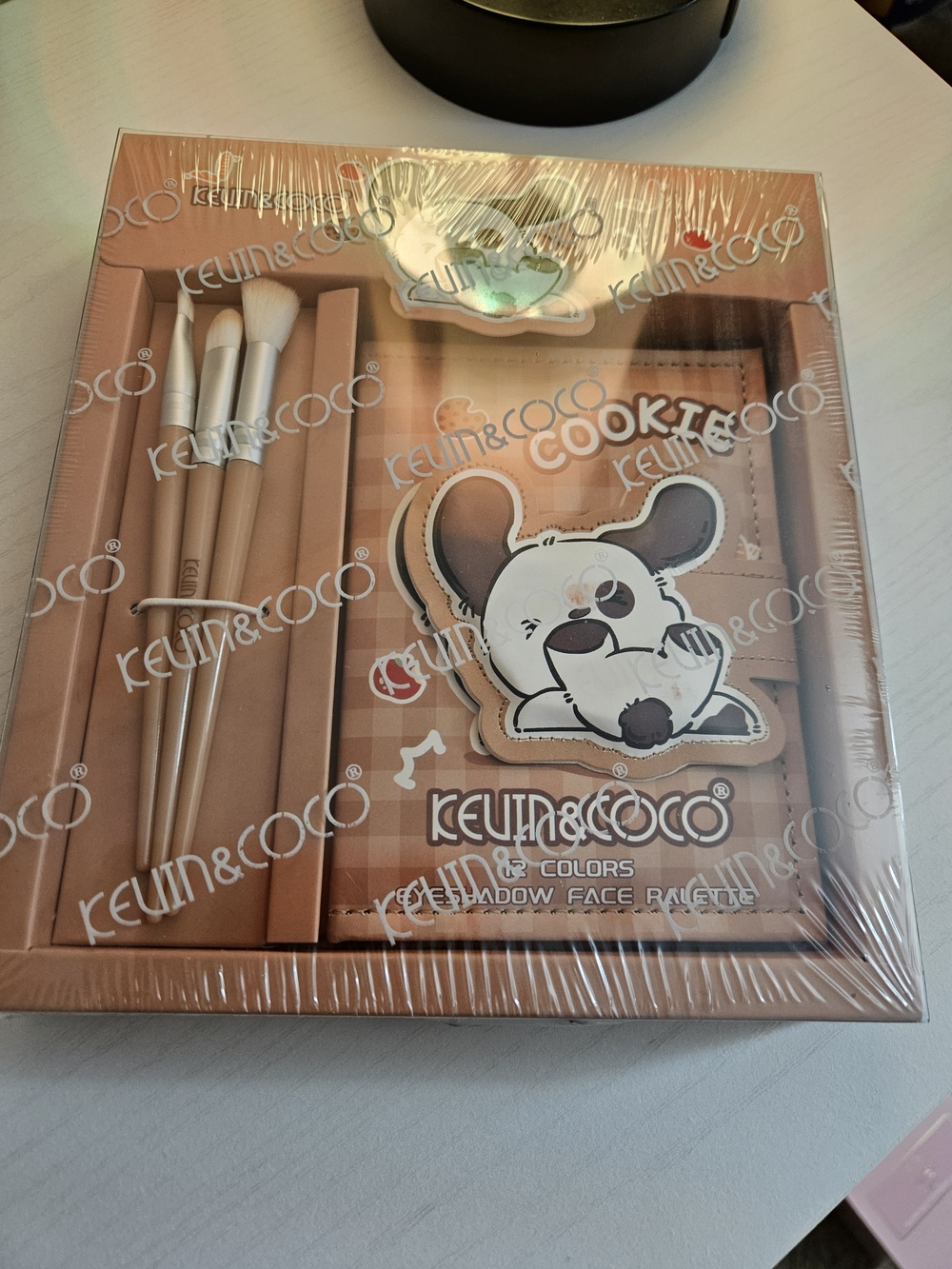 KEVIN&COCO Cookie Pink Eyeshadow & Face Palette with Brushes
